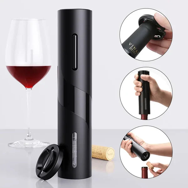 Abridor de Vinhos Elétrico Delux + 3 Brindes Exclusivos - (ÚLTIMAS UNIDADES)