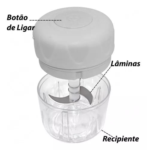 Mini Triturador de Alimentos Elétrico USB Portátil - (FRETE GRÁTIS)