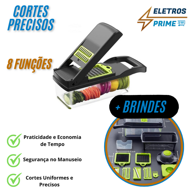 Cortador de Legumes Multifuncional 8 em 1 + Brinde ( FRETE GRÁTIS )