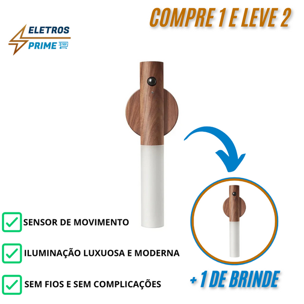Kit 2 Luminárias Rusticas Magnéticas sem Fio - ( COMPRE 1 LEVE 2 )