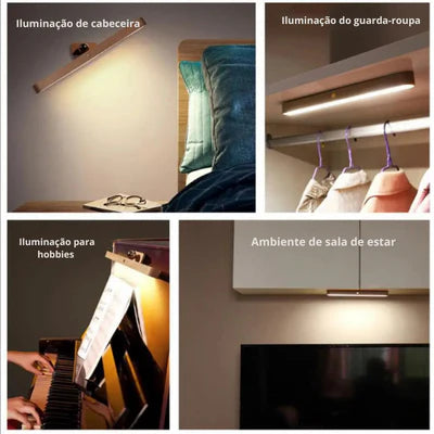 Luminária Led de Madeira Recarregável - (ÚLTIMAS UNIDADES)