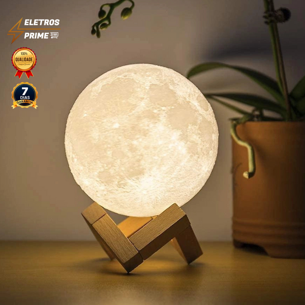 Lâmpada Lua Brilhante Moon Night - (FRETE GRÁTIS)