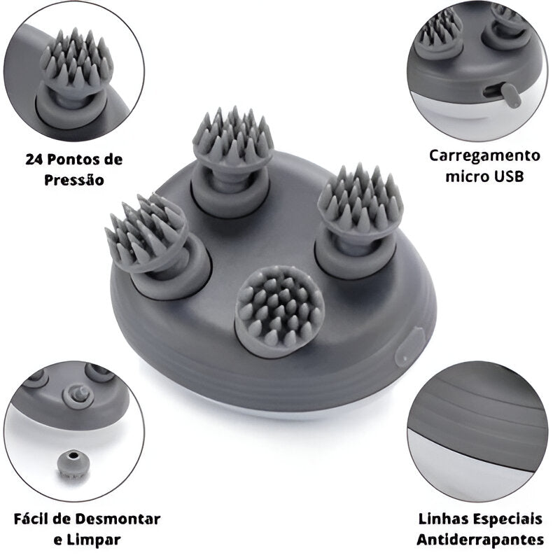 Massageador Elétrico com 4 garras de silicone - (ÚLTIMAS UNIDADES)