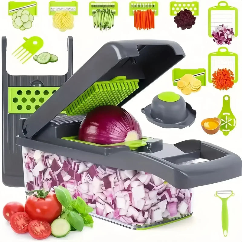 Cortador de Legumes Multifuncional 8 em 1 + Brinde ( FRETE GRÁTIS )
