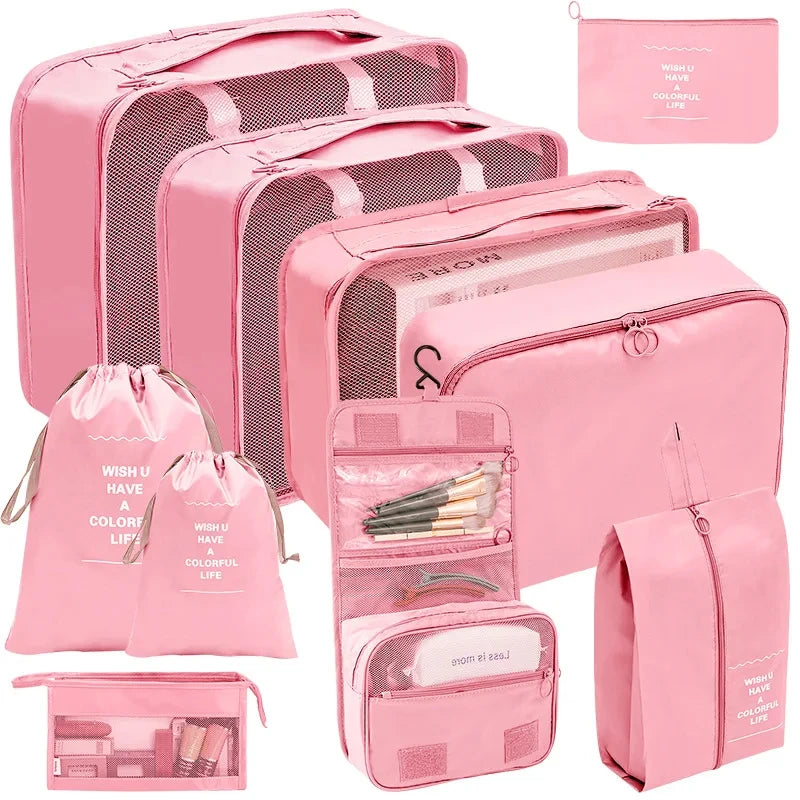 Kit 8 Bolsas Organizadoras para Viagem + 2 Brindes - (COMPRE 8 LEVE 10)