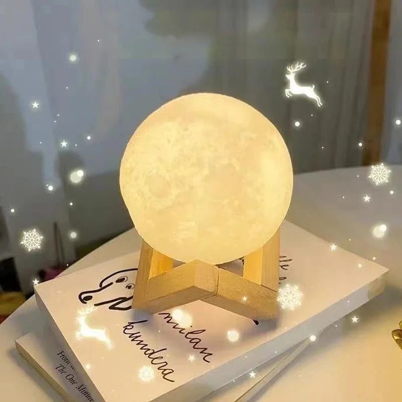 Lâmpada Lua Brilhante Moon Night - (FRETE GRÁTIS)