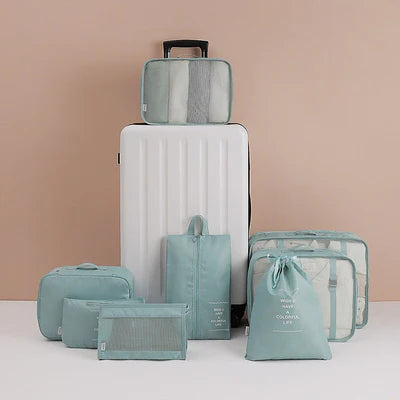 Kit 8 Bolsas Organizadoras para Viagem + 2 Brindes - (COMPRE 8 LEVE 10)
