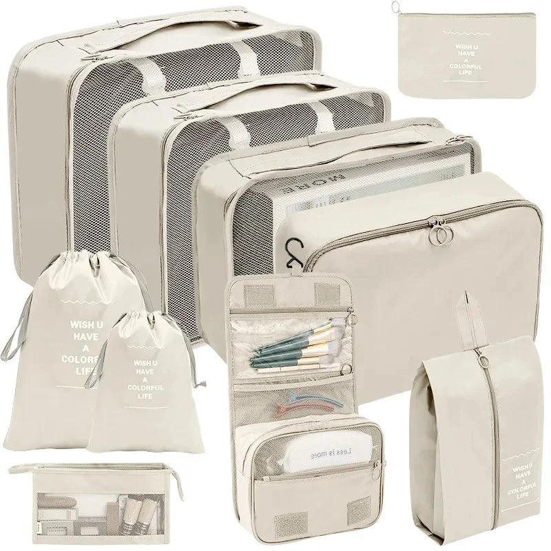 Kit 8 Bolsas Organizadoras para Viagem + 2 Brindes - (COMPRE 8 LEVE 10)