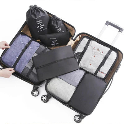 Kit 8 Bolsas Organizadoras para Viagem + 2 Brindes - (COMPRE 8 LEVE 10)