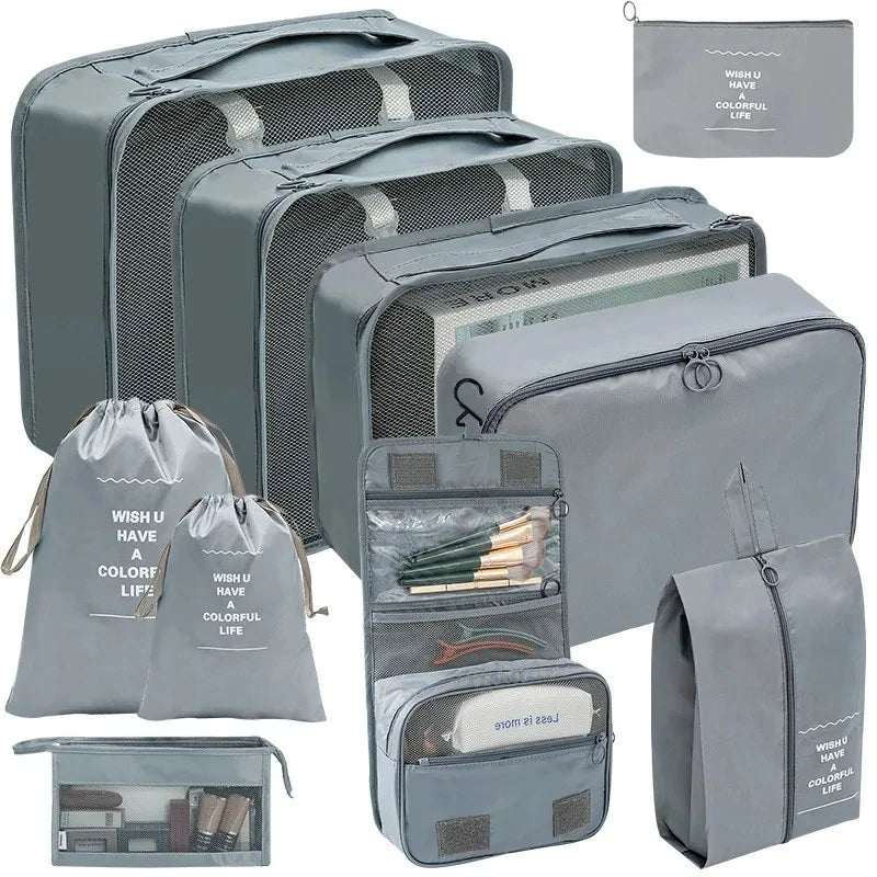 Kit 8 Bolsas Organizadoras para Viagem + 2 Brindes - (COMPRE 8 LEVE 10)