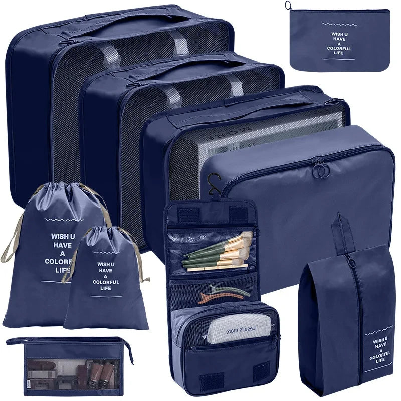 Kit 8 Bolsas Organizadoras para Viagem + 2 Brindes - (COMPRE 8 LEVE 10)