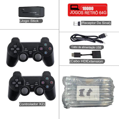 Vídeo Game Stick Retrô 4k HD 10000 Jogos - (ÚLTIMAS UNIDADES)