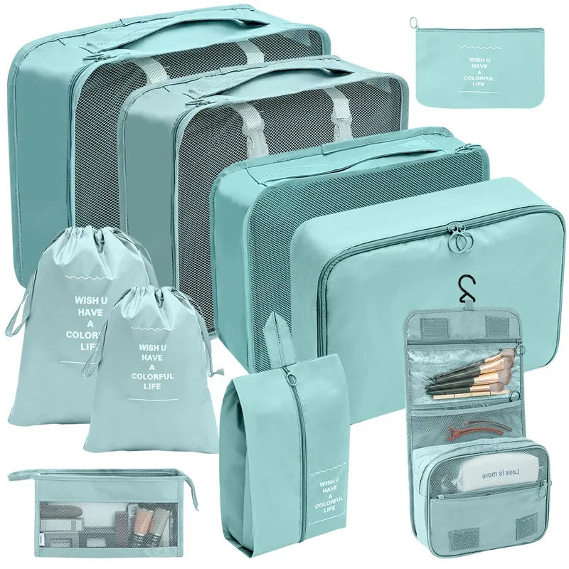 Kit 8 Bolsas Organizadoras para Viagem + 2 Brindes - (COMPRE 8 LEVE 10)