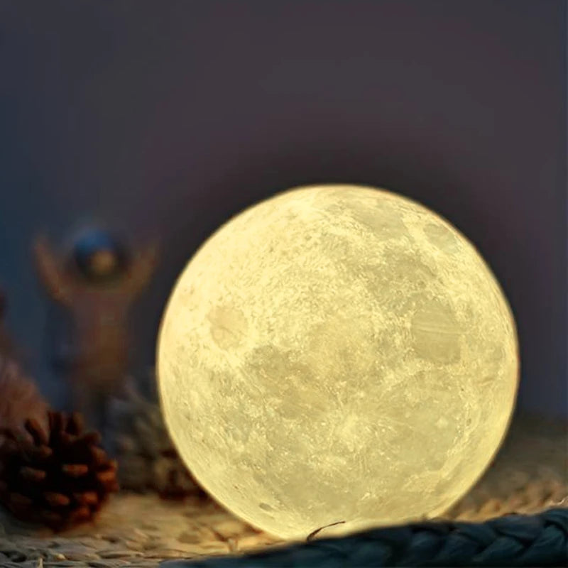 Lâmpada Lua Brilhante Moon Night - (FRETE GRÁTIS)