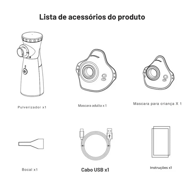 Inalador Nebulizador Sem fio Portátil - (ÚLTIMAS UNIDADES)