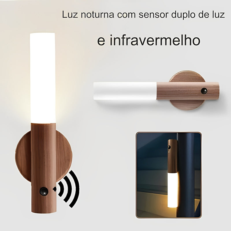 Kit 2 Luminárias Rusticas Magnéticas sem Fio - ( COMPRE 1 LEVE 2 )