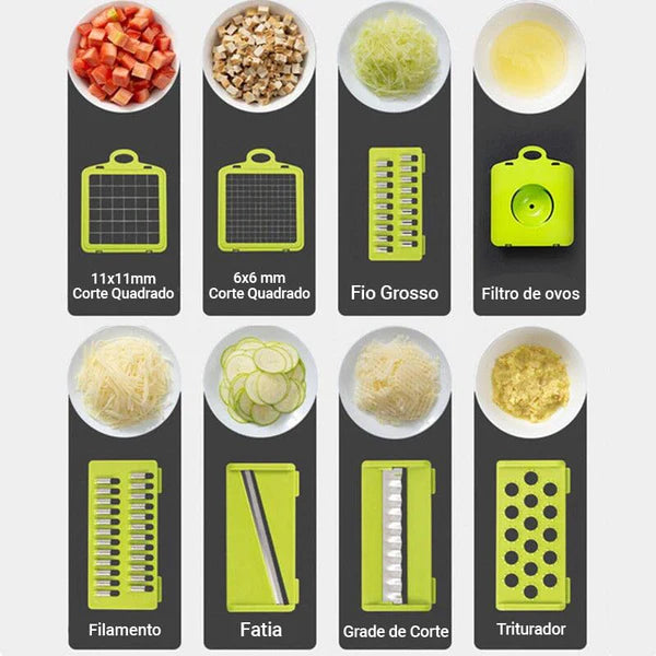 Cortador de Legumes Multifuncional 8 em 1 + Brinde ( FRETE GRÁTIS )