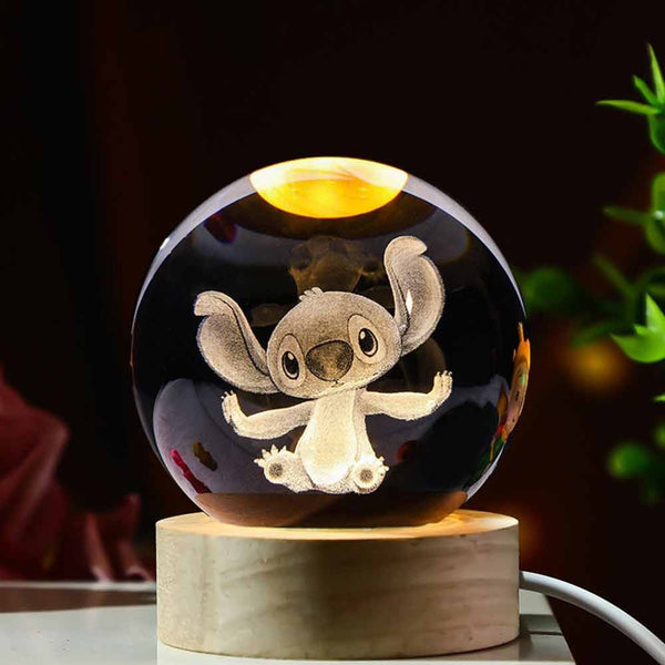 Esfera de Cristal com Led STITCH - (ÚLTIMAS UNIDADES)