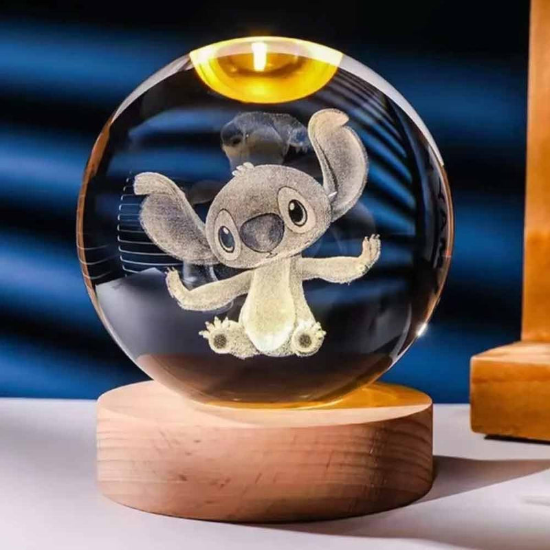 Esfera de Cristal com Led STITCH - (ÚLTIMAS UNIDADES)
