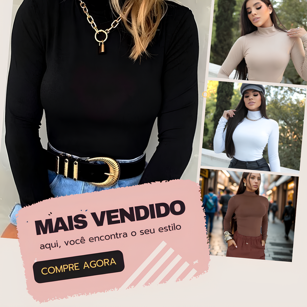 Body de Gola Alta Elegance – Promoção Exclusiva [Compre 2 & Leve 3]