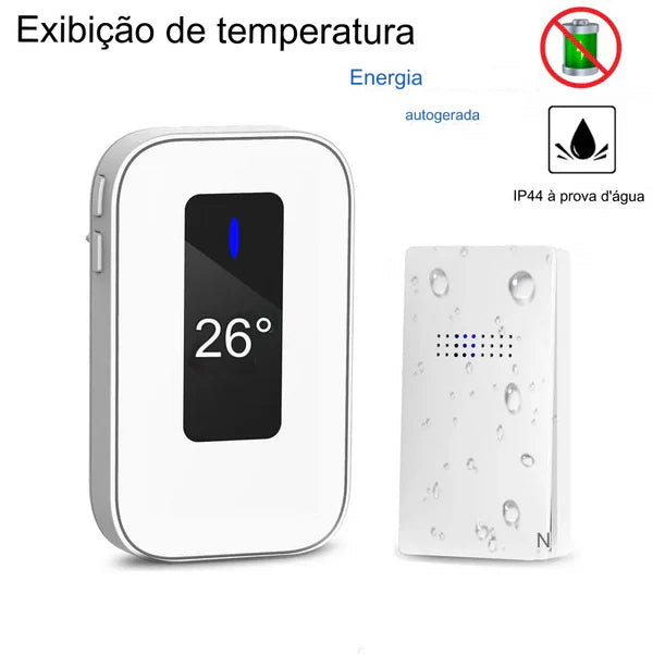 Campainha Moderna a Prova d'Água com sensor Térmico - (ÚLTIMAS UNIDADES)