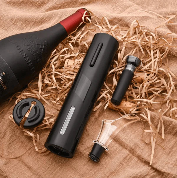 Abridor de Vinhos Elétrico Delux + 3 Brindes Exclusivos - (ÚLTIMAS UNIDADES)